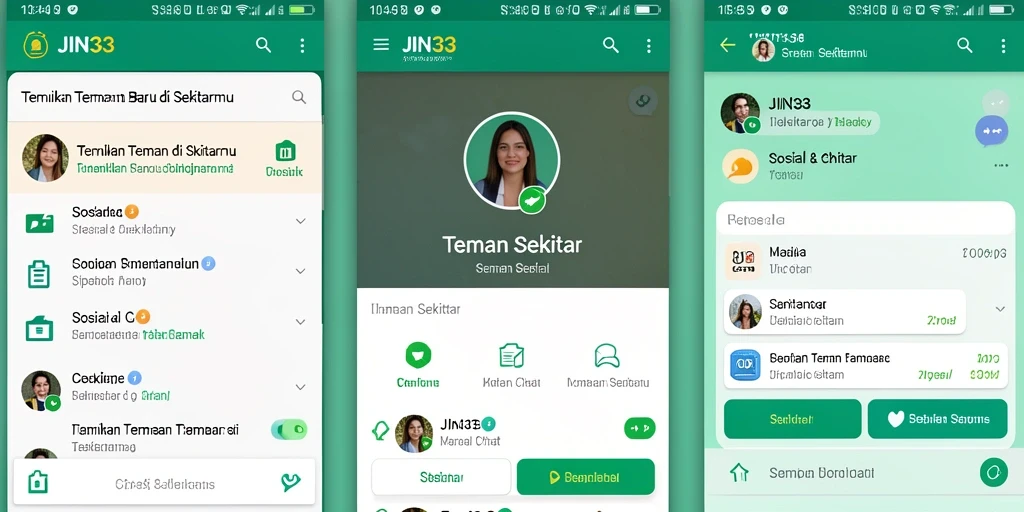 Tampilan antarmuka JIN33 yang menarik dan mudah dinavigasi.