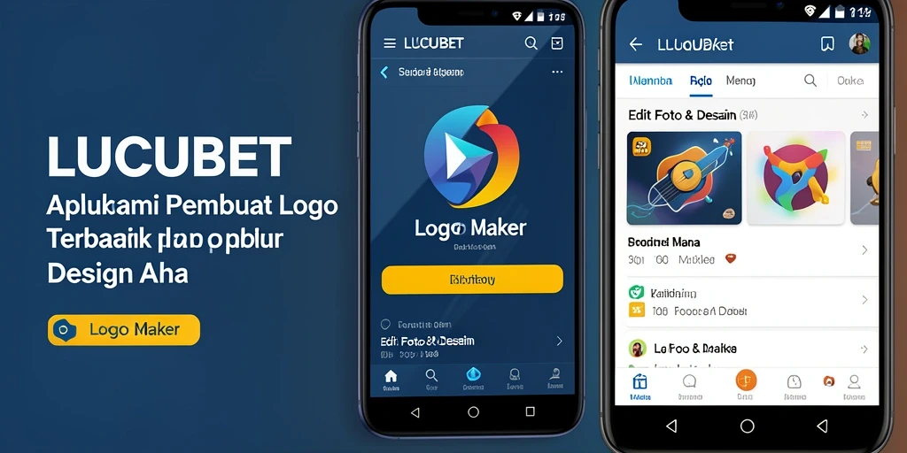 Antarmuka LUCUBET yang intuitif untuk membuat logo.
