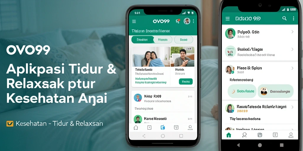 Tampilan antarmuka <strong>OVO99</strong> yang sederhana dan fungsional untuk tidur dan relaksasi.