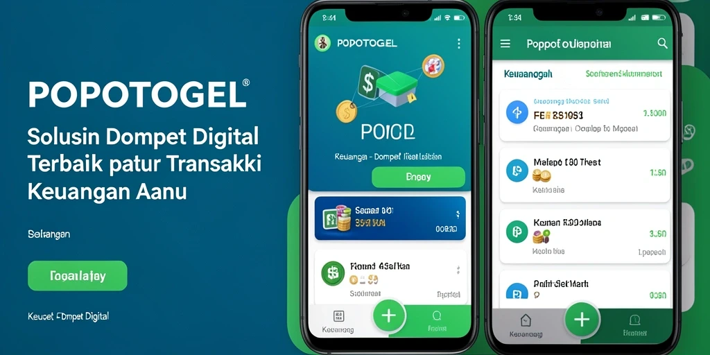Tampilan antarmuka aplikasi Dompet Digital POPOTOGEL yang sederhana dan fungsional.