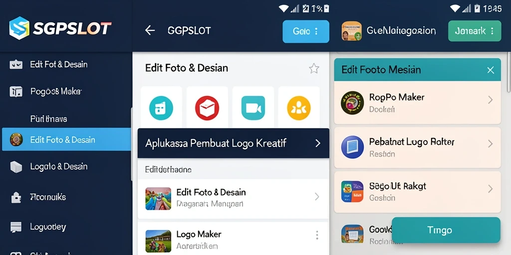 Tampilan antarmuka SGPSLOT yang sederhana dan intuitif untuk desain logo.